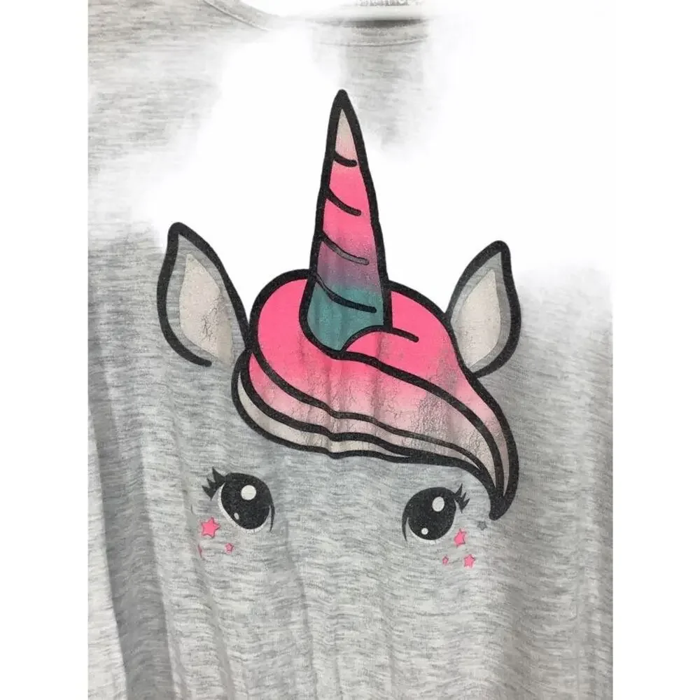 Justice Gray Unicorn Long Sleeve Graphic Shirt 10